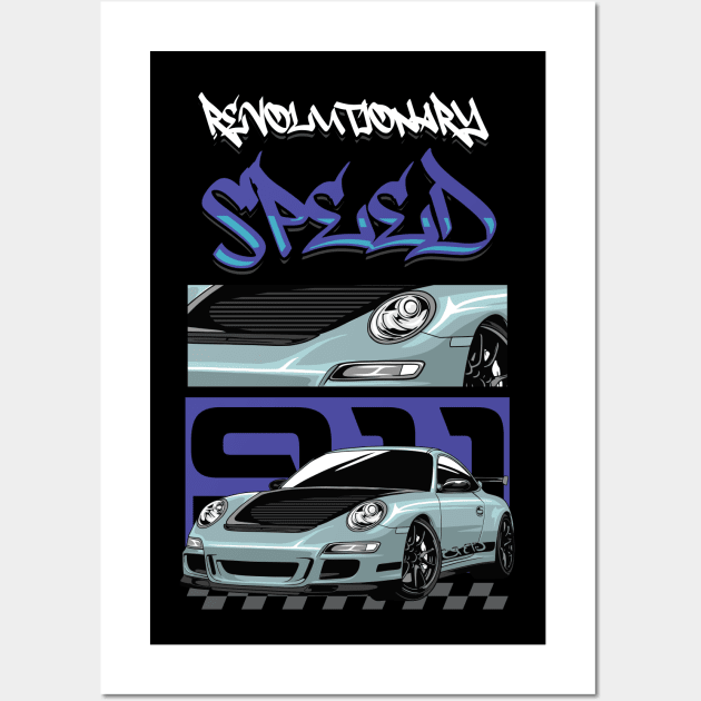 Porche 911 GT3 RS Car Wall Art by milatees